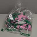 SweatyRocks Women's Boho Floral Print Halter Romper Sleeveless Criss Cross Front Short Jumpsuit (Green and Pink) Small