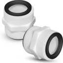2Pcs 1.5to 1.5 Pool Hose Adapter, Pool Hose Connector Coupling Above Ground Pool Hose Adapter Compatible with Intex, Garden Hose Extender with 2 Rings Gaskets for 1.5 Inch Above Ground Pool Hose
