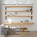 Hanging L Floating Shelf Bracket, Heavy Duty Steel Knee Wall Hidden Granite Countertop Support Floating Bracket Hardware for Cabinets, Granite, Dishwasher (2 Pack, 10 Inch)