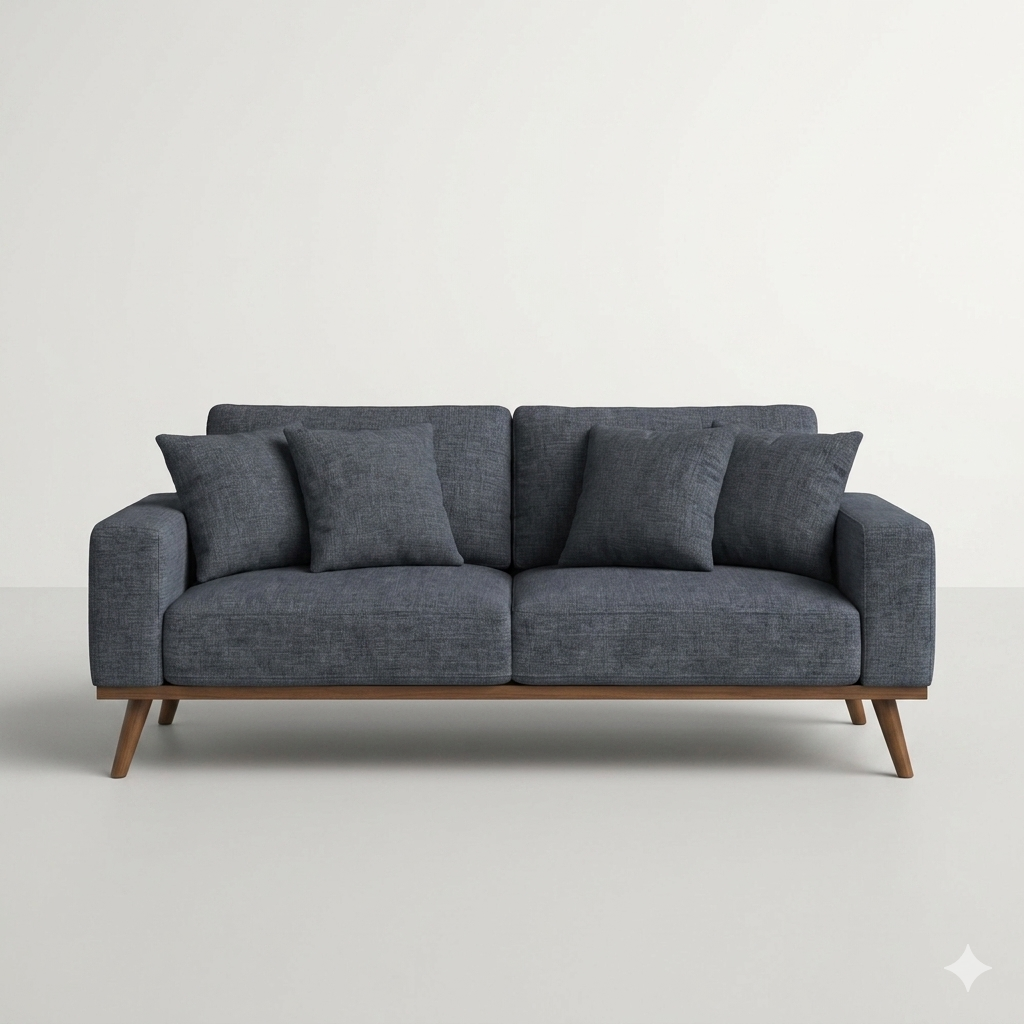 Urnishings Lakeview Presley Sofa - Navy Blue 37x80x24