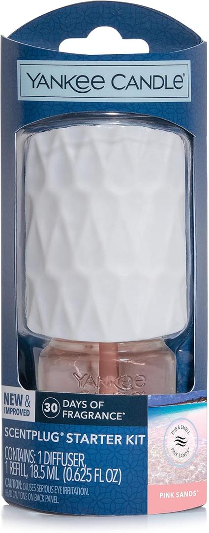 Yankee Candle Organic Pattern ScentPlug Diffuser Starter Pack with Pink Sands Refill