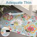 Beeiva Floral 2x3 Small Rugs for Entryway, Non Slip Colorful Door Rugs for Entryway Indoor, Ultra Thin Non-Shedding Throw Thin Bathroom Mat fit Under Door (Colorful,2'x3')