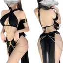 SINROYEE Women Sexy Cosplay Lingeries Anime Maid Dress Halloween Cat Egyptian or Chinaese Classical Cosplay Outfit (2)