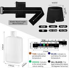 Cuffbow 19 Pcs Urine Test Complete Kit, Include 1 Urine Bottle 15 Temperature Test Strips 1 Storage Pouches 1 Leg Strap and 1 Lining Pocket Boxer Brief for Travel Lab Testing(Medium)
