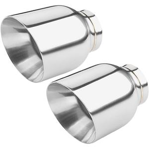 LCGP 2.5" to 4" Diesel Exhaust Tip, 5" Overall Length, Double Wall Design,2PCS