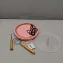 Electric Sourdough Starter Kit with 6-Temp (77-122) Control & Timer - 9" Foldable Sourdough Bread Baking Supplies & Dough Warmer - Complete Banneton Bread Proofing Basket Set for Home Bakers,Pink