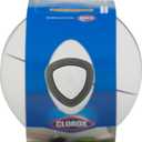 Clorox Toilet Plunger with Hideaway Holder Caddy Heavy-Duty Compact Design with Non-Skid Rubber Base for Bathroom Convenient Storage Toilet Unclogger, 6.5x19.5-Inch, White