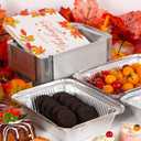 Thanksgiving Aluminum Food Containers With Lids - 48 PCS Disposable Turkey Tin Foil Pans for Leftovers and Party Supplies