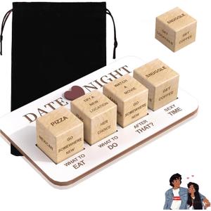 4 x Date Night Dice, Valentines Day Naughty Gifts for Him Her, Romantic Date Night Dice Set, for Husband Wife, Decision Dice for Boyfriend Girlfriend, Couples Toys for Intimate Fun