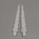 MTLEE Christmas Tree Shaped Taper Candles 10 Inch Unscented Christmas Tree Candles Decorative Aesthetic Xmas Relaxation Gifts for Centerpiece Decorations (Cute,White,2 Pcs)
