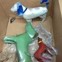 Kalalou Recycled Painted Iron Dogs, One Size, Multicolored