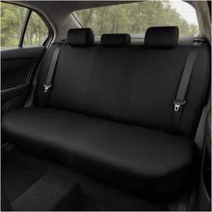 BESULEN Car Back Seat Cover, Dustproof Elastic Cloth Vehicle Rear Seat Bench Protector for Pets Kids, Waterproof Stretch Automobile Interior Accessories, Universal for Sedan Truck SUV (Black)