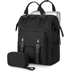 LOVEVOOK Laptop Backpack Women, Nurse Bags Teacher Work Backpack with Laptop Compartment, Water Resistant Computer Backpack Purse for Women College Business Travel Laptop Backpack, 15.6 Inch, Upgraded