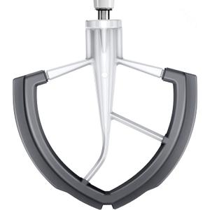 Flex Edge Beater for KitchenAid 6QT Bowl-Lift Stand Mixer, Beater with Double Silicone Edge, Mixer Paddle, Perfect 6 Quart Bowl-Lift Stand Mixer Attachment for KitchenAid, White