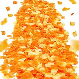 Amazon.com: Giegxin 2000 Pcs Orange Yellow Rose Petal for Wedding Decorations Fake Silk Rose Flower Petals Artificial Rose Petals for Romantic Night Bridal Shower Party Decor : Home & Kitchen