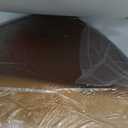 Coffee Table Glass Small Farmhouse Coffee Table Mid-Century Modern Wood Coffee Tables for Living Room, Walnut Brown, 32 Inch