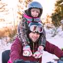 Kids Ski Gloves Waterproof Winter Snow Snowboarding Gloves Non Slip Windproof Sport Mittens for Boys Girls Youth Sledding Riding Driving Hiking (6-10 Years, Tie-Dyed)