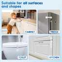 10 Pack Cabinet Locks Baby Proofing, SOGUDE Child Proof Cabinet Locks with 3M Adhesive Child Safety Locks for Refrigerator, Doors, Drawer Locks No Drilling, Cabinet Locks for Babies- White