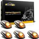 Partsam LED Cab Marker Roof Running Lights 5PCS Clear Lens 9LED Amber Top Lights Compatible with Dodge Ram 1500 2500 3500 4500 5500 2003-2018 SUV Truck Pickup RV