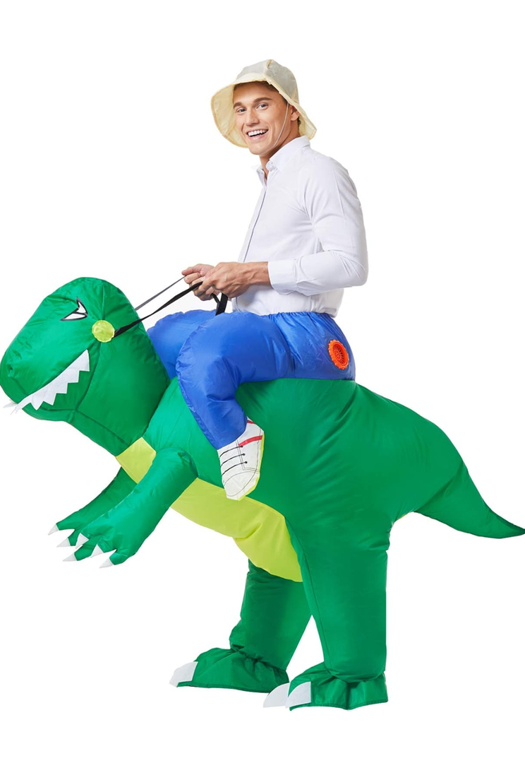 YEAHBEER Inflatable Costume Dinosaur Costume,Inflatable Dinosaur Costume,T-Rex Fancy Dress Halloween Blow up Costume
