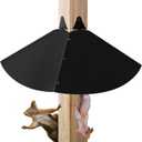 Metal Squirrel Baffle for 4x4 Post, Square Squirrel Proof Baffles, Outdoor Guard for Wooden Pole to Anti Squirrel and Raccoon, 1 Pack