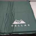 WELLAX  77"L x 28"W x 3"Th  Sleeping Pad - Foam Camping Mats, Fast Air Self-Inflating Insulated Durable Mattress for Backpacking, Traveling and Hiking - Ultrathick All-Weather Foam Pad with Build in Pillow (Green)