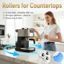 Self Adhesive Appliance Sliders 24 Pack Kitchen & Furniture Rollers | Move Small Appliances Easily 360 Glide No Tools Peel Stick 12lbs Per Wheel