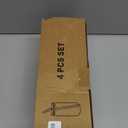 Drinking Glasses with Bamboo Lids and Glass Straw 4pcs Set - 16oz Glass Cups, Iced Coffee Glasses, Cute iced Tea Glasses, Beer Glasses, Ideal for Coffee Bar Accessories, Aesthetic Gift - 2 Brushes