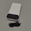 Portable Charger Power Bank 40000mAh Powerbank PD 30W and QC 4.0 Fast Charging External Battery Pack with USB-C LED 3 Outputs & 2 Inputs Portable Charging for iPhone 15 14 13 (White)