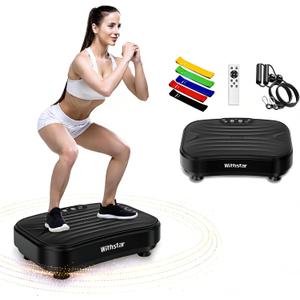 Vibration Plate Exercise Machine,Power Waver Vibration Plate Platform for Lymphatic Drainage,Whole Body Vibration Plate Machine Helps Weight Loss Shaping 330lbs