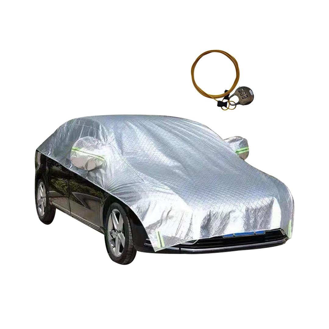 AiWi Space Waterproof & All-Season Half Car Cover, Full Coverage Protection for Windshields & Windows, Car Cover for Snow,Ice,Rain,Shading, (XL Size) for Compact SUV/Pickup(P-cab).