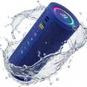 BassBloom Roar 3 Portable Bluetooth Speaker,20W Powerful Sound with Deep Bass,IPX6 Waterproof,24H Playtime,Bluetooth 5.4,RGB Lights,Wireless TWS Pairing,Outdoor for Camping and Beach (Sky Blue)