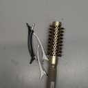 AIMIKE Round Hair Brush, 1 inch Barrel with Boar Bristles, Nano Thermal Ceramic & Ionic Tech, for Blow Drying, Styling, Curling and Shine + 4 Clips (Gold, Unisex, Fine Hair, Short Hair, Anti-Frizz)