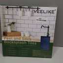 VEELIKE Cobalt Blue Peel and Stick Backsplash for Kitchen Backsplash Tiles Peel and Stick Subway Wall Tile Stickers 12 Sheets Self Adhesive Back Splash Navy Blue Ceramic Tile for Bathroom 12''x12''