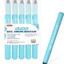 Shuttle Art 5 Pack Blue Gel Highlighters,Bible Highlighters,No Bleed Through, Bible Journaling Supplies,Great for Journaling, Highlighting and Studying