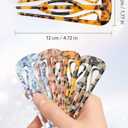 AWAYTR 4.7" French Hair Pin for Women - 4Pcs U-Shaped Hair Fork for Updos, Chignons & French Twists, Durable Acrylic, Secure & Elegant Styling for All Hair Types (Multicolor #2)