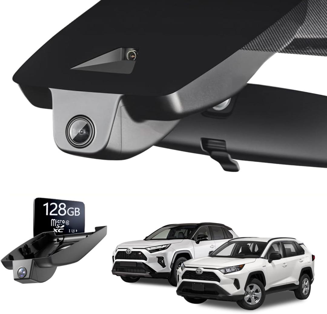 RAV4 Dash Cam for Toyota 2022-2025 (with Vents), OEM Dash Camera for Cars, Parking Mode, HDR, Night Vision, G-Sensor, Loop Recording, Plug & Play, 128GB Include