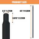 15 Pcs Wrought Iron Balusters,1/2" x 44" Straight Hollow Iron Baluster for Staircase Remodel, Matte Black Metal Railing