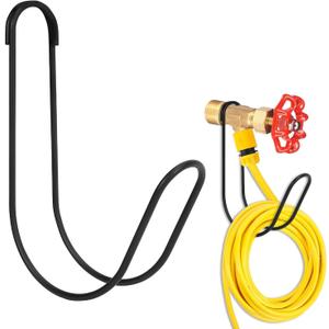 Garden Hose Storage Hook Water Hose Holder Hose Hanger,304Stainless Steel Solid Hose Hook Holds Up to 50Ft Hose Perfect for Garage, Garden,Tool Room(Matt Black 1pcs)