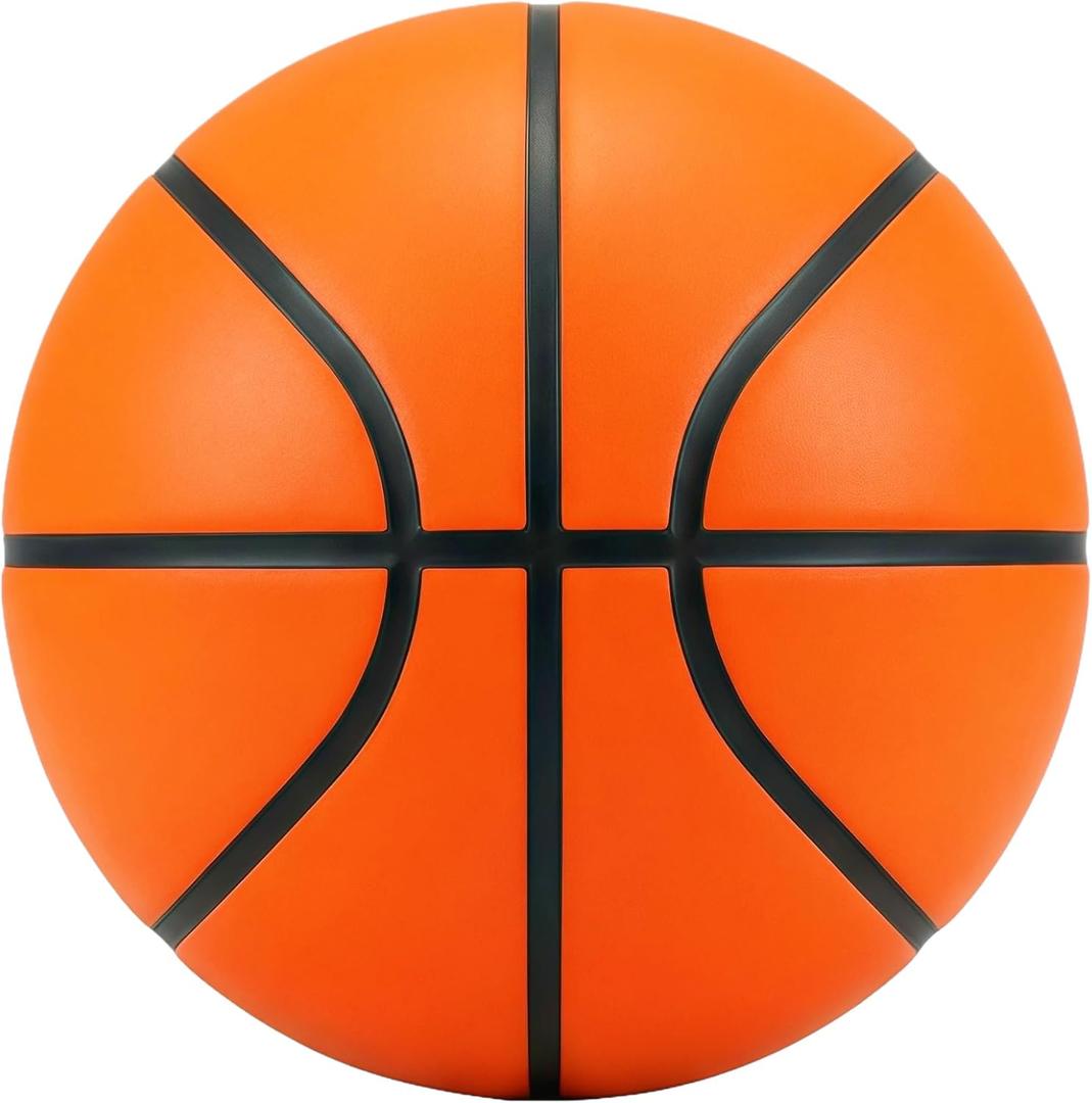 Silent Basketball Size 6 28.5 Inch 21oz, Indoor Airless Foam Training Ball, 90% Real Bounce & 80% Quieter, No Noise for Basketball Lovers Kids Teens Boys Girls Adults