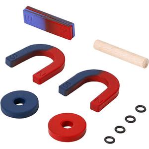 Magnets for Kids Classroom Students Education Science Experiment Kid Magnets Kit Set Including Bar/Ring/Horseshoe Magnets/Compass/Iron Filings