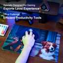 Glass Mouse Pad Micro Etched Surface and Whole Silicone Base,Improved Precision and Speed,Durable, Easy to Clean, Suitable for Gaming and Office Use (Keep Watch-16 * 12'')