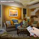 Picture Light,Battery Art Lights for Wall,Wireless Remote Painting Light with Timer and Dimmable,16Metal Display Lighting for Artwork,Portrait,Gallery-Rosegold
