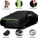 sportuli Waterproof Car Covers Replace for 2016-2024 Alfa Romeo Giulia, 6 Layers All Weather Custom-fit Car Cover with Zipper Door & Windproof Bands for Snow Rain Dust Hail Protection (Giulia)