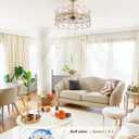 20" Gold Fandelier Ceiling Fans with Lights, Flower Chandelier Ceiling Fan