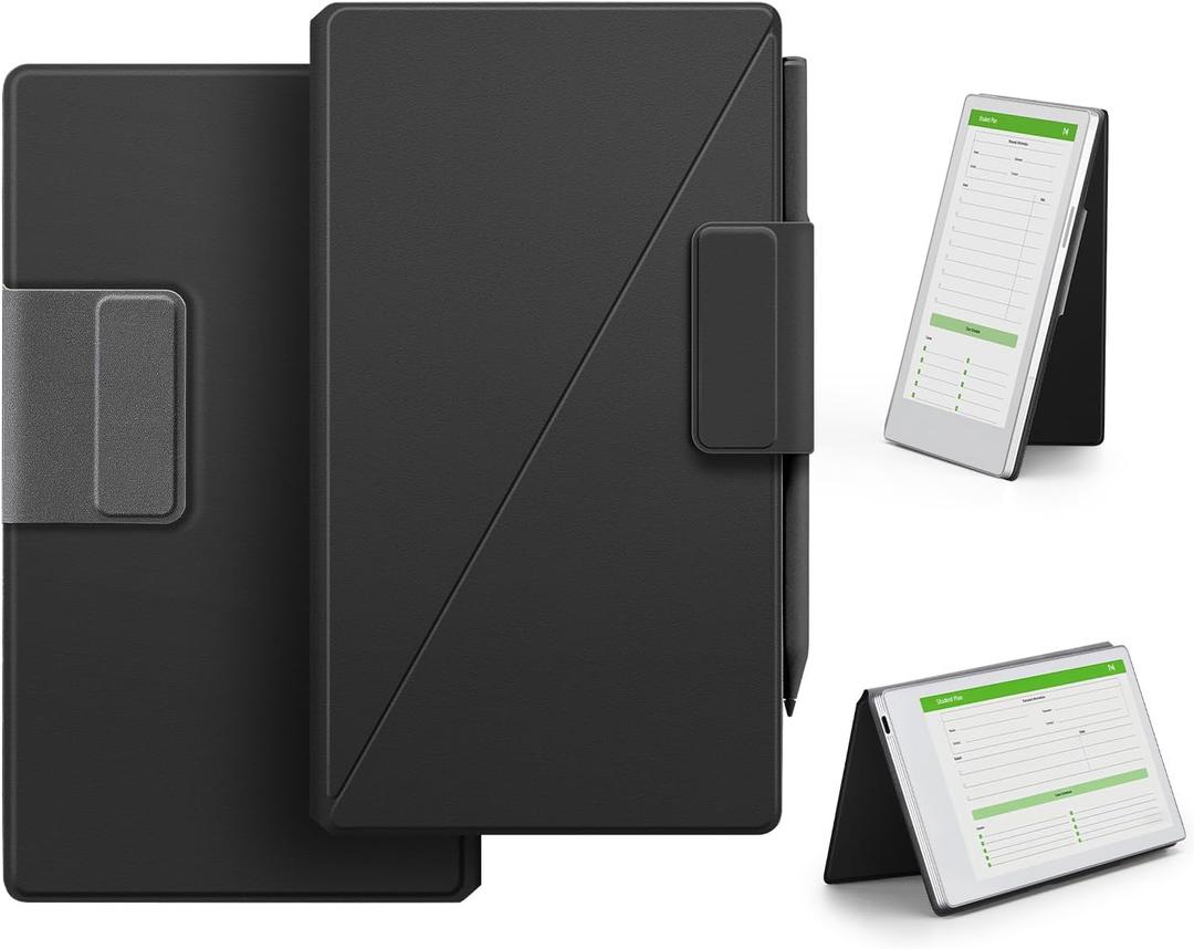 Ayotu Case for Remarkable Paper Pro Move 7.3" with Multi-Angle Stand, 1:1 Fit Smart Folio Cover with Auto Wake/Sleep | PU Leather Cover | Microfiber Lining | Strong Magnet(D-Leathers Black)