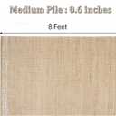 5' x 8' Jute & Wool Area Rug Handwoven Mini Check Pattern with 4-Inch Border Natural Farmhouse Living Room, Dining & Bedroom Rug, Neutral Flatweave Indoor Dcor (5' x 8')
