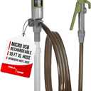 TERA PUMP Next Gen. 2x More Powerful Rechargeable Battery Liquid Transfer Pump (Up to 20% Faster Flow, 10.3 Liter/Min) Precise Nozzle Extra Long 10-ft. Hose for E85, Gas, Diesel, Kerosene and more (Green)