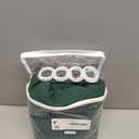 Waffle Weave Shower Curtain - Dark Green Cotton Fabric Texture Heavyweight Shower Curtain for Bathroom,Washable,72Wx72L