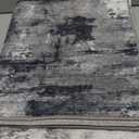 Abstract Area Rug Washable Rug with Non-Slip Backing Low Pile Area Rugs for Living Room, Bedroom, Dining Room,4x6, Grey